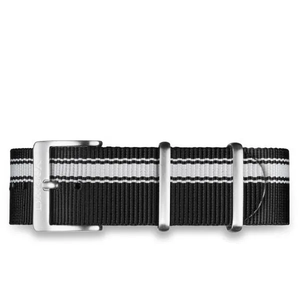 Davosa Nylon Strap Black Grey 22mm 169.488.15