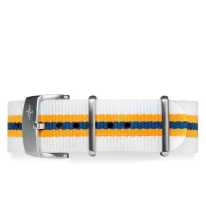 Davosa Swiss Original White Orange Blue 22mm 169.571.15