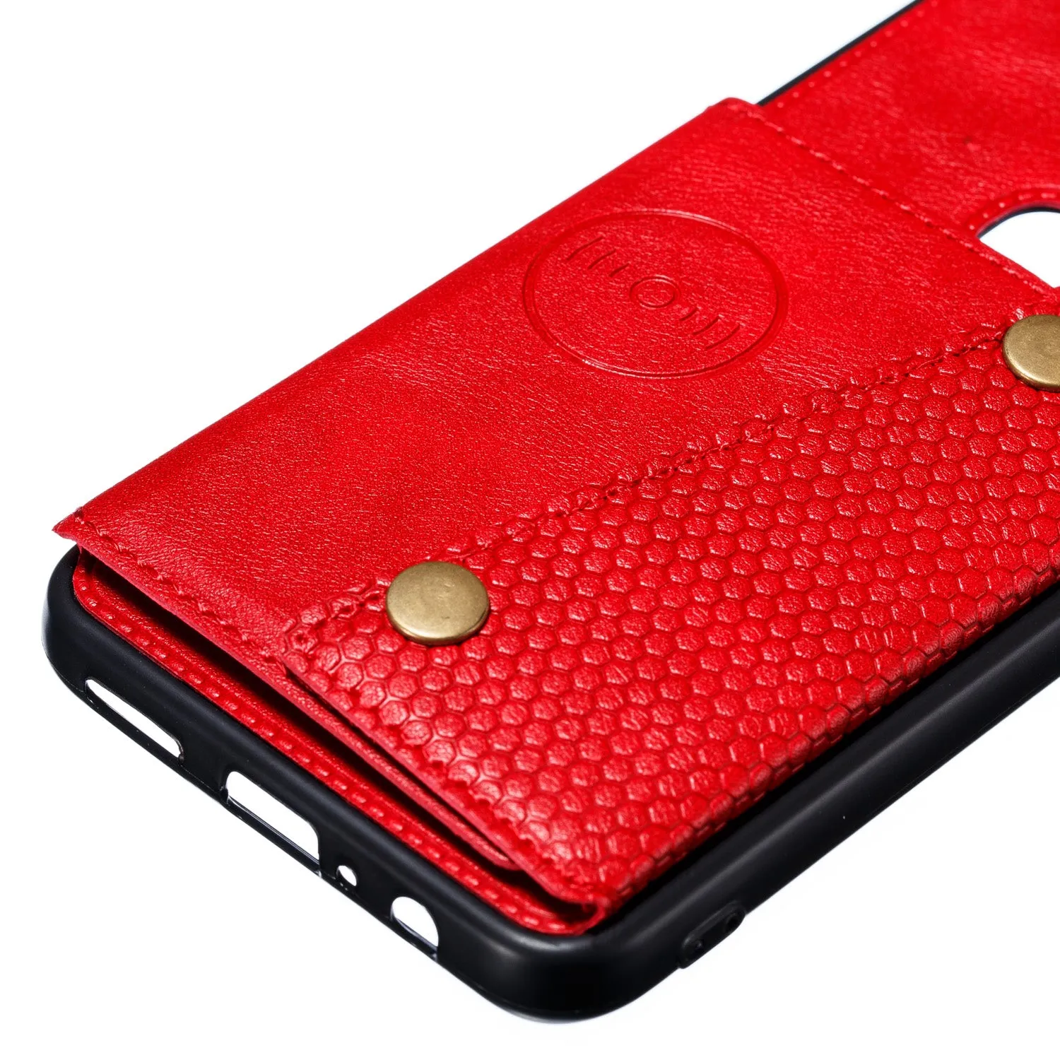 For OPPO F11 pro PU Leather Flip Stand Shockproof Cell Phone Cover Double Buckle Anti-dust Case With Card Slots Pocket gray