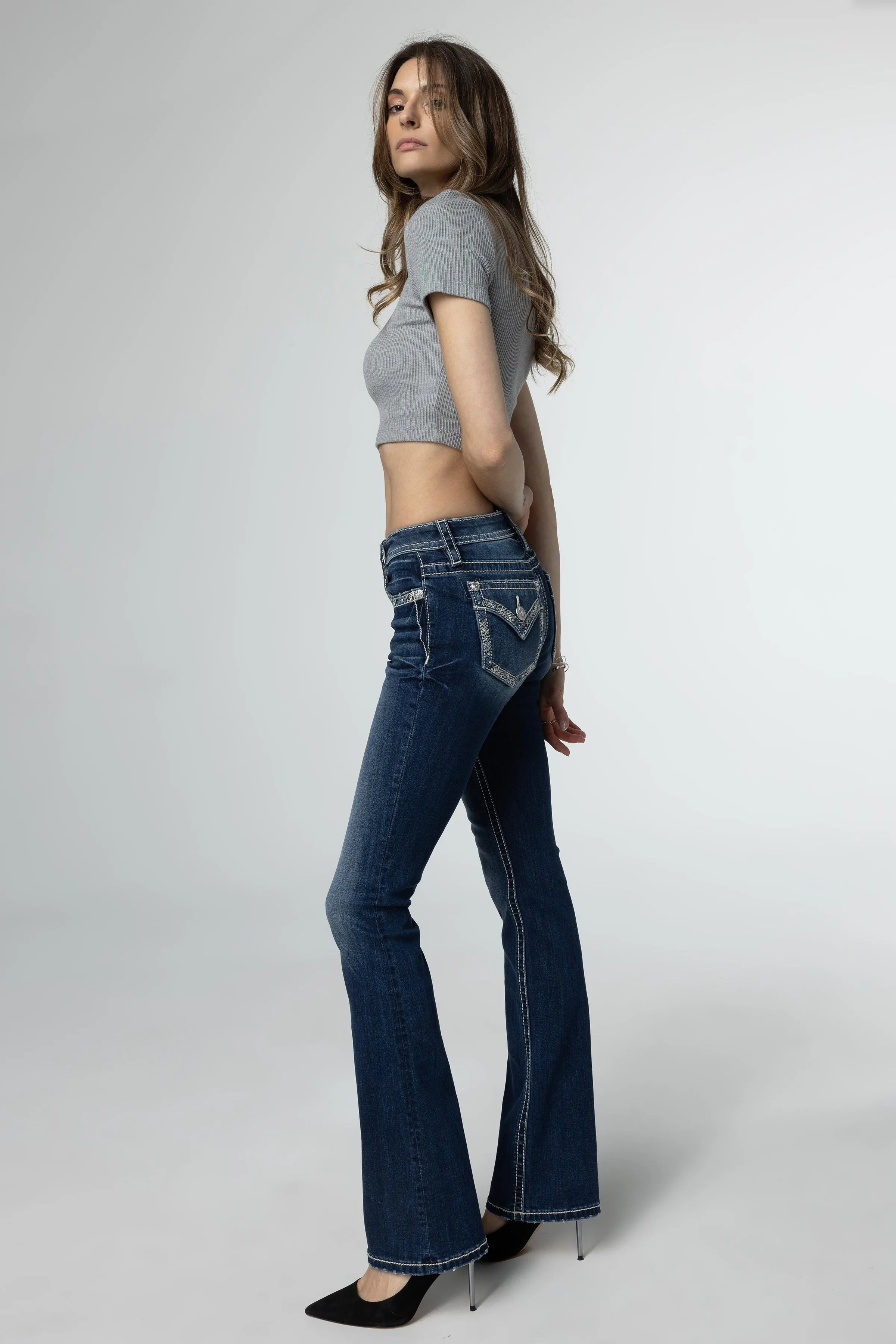 Hint of Blue Bootcut Jeans