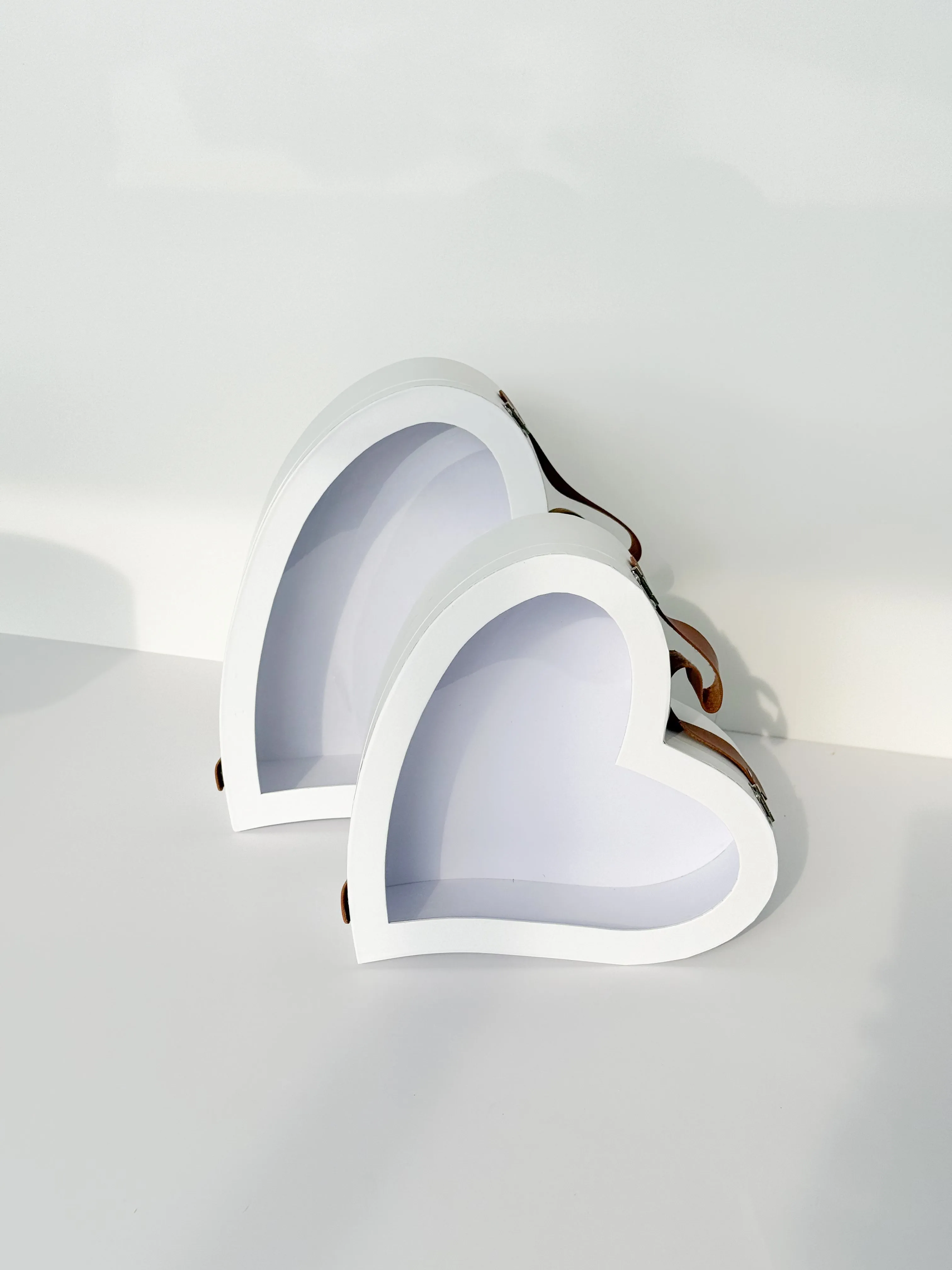 Luxury Heart Gift Box with Leather Handle – Premium Gift Packaging for Special Occasion