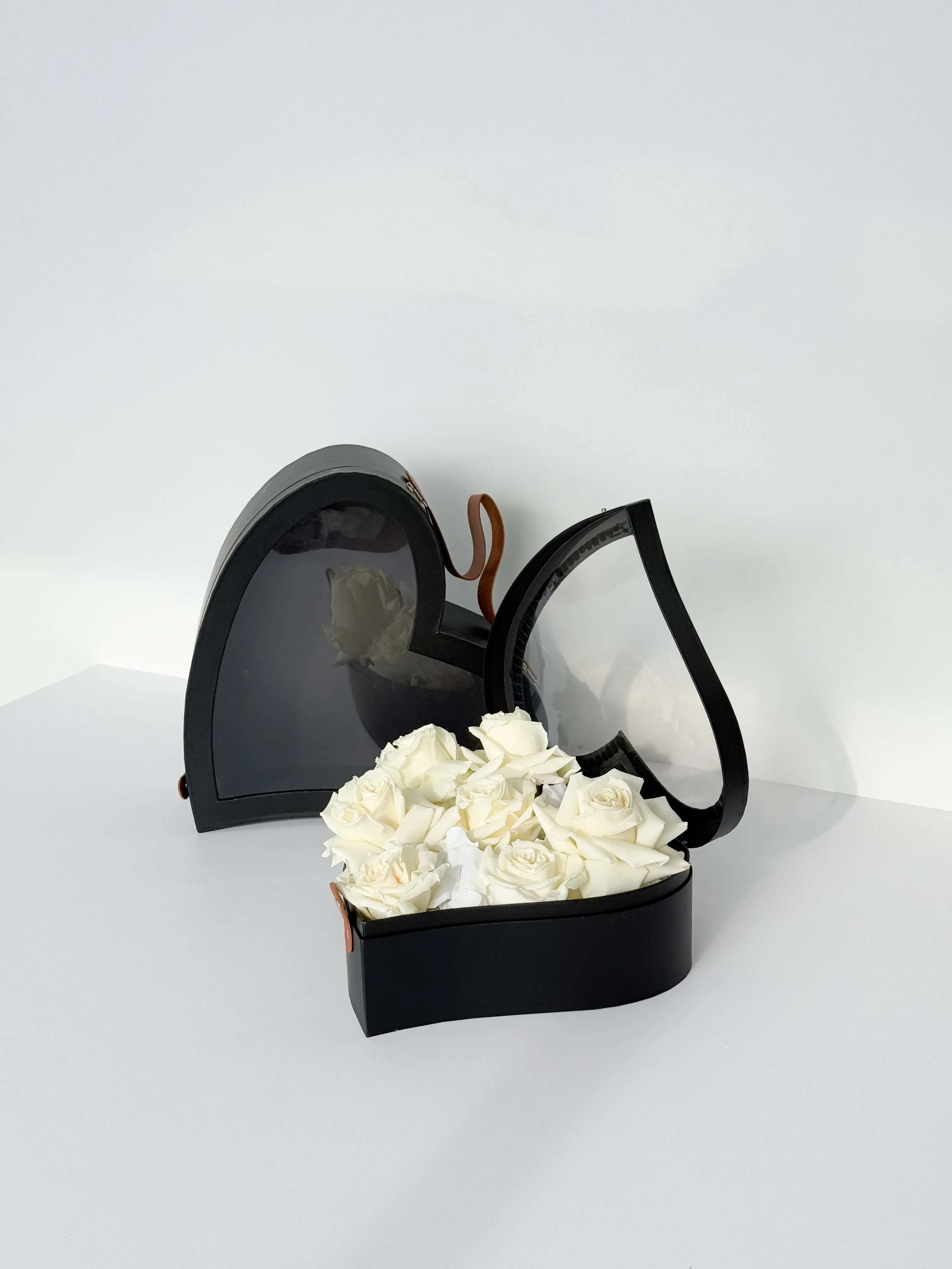 Luxury Heart Gift Box with Leather Handle – Premium Gift Packaging for Special Occasion