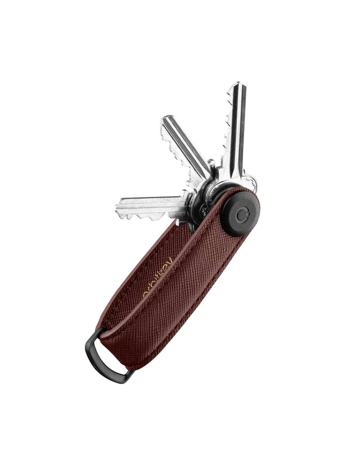 Orbitkey Saffiano Leather Key Organiser Dark Cherry