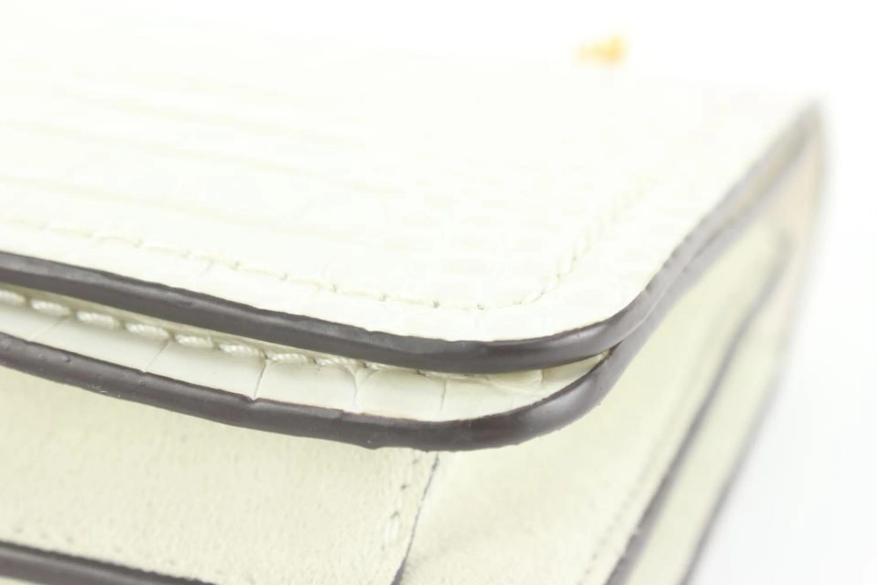 Tory Burch Carson Croc Embossed Convertible White 34tb54s